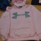 Light Pink Hooded Under Armour Logo Printed Sweatshirt Men's Women's Hoodies Jacket Size XL