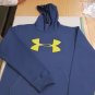 Navy Blue Hooded Under Armour Logo Printed Sweatshirt Men's Women's Hoodies Jacket Size S