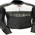 New Mens Triumph Motorcycle Racing Biker 100% Cowhide Leather Jacket Size 3XL
