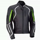 MOTORCYCLE KAWASAKI LEATHER RACING JACKET BLACK FULL SIZE 3XL