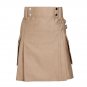 Ladies Khaki Utility Scottish Kilt Skirt Size 48