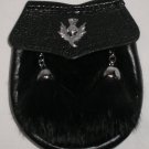 Children Youth Black Rabbit Sporran with Chain Strap