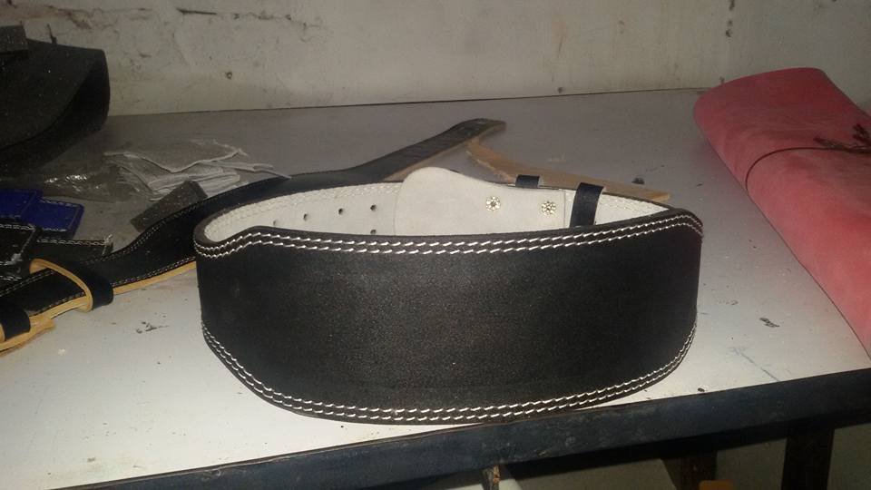 Body fitness gym training customize leather belt size s black color