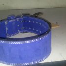 Body fitness gym training customize leather belt size m blue color