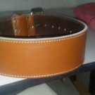 Body fitness gym training customize leather belt size s color brown