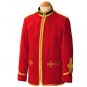 Scottish Highlander Men Military Piper Drummer Doublet Pipe Band Jacket Size L Color Red