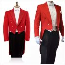 New Scottish Highlander Men Fashion Piper Drummer Doublet Pipe Band Jacket Size S Color Red