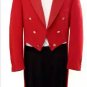 New Scottish Highlander Men Fashion Piper Drummer Doublet Pipe Band Jacket Size S Color Red