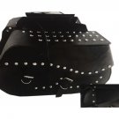 NEW HERITAGE STUD MOTORCYCLE MOTORBIKE LEATHER SADDLE BAG ART 356