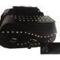 NEW HERITAGE STUD MOTORCYCLE MOTORBIKE LEATHER SADDLE BAG ART 356