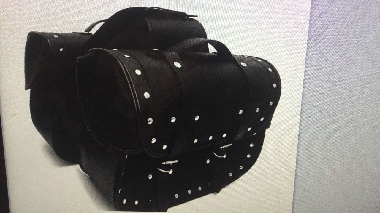 NEW HERITAGE STYLE FASHION DOUBLE SIDED MOTORCYCLE MOTORBIKE LEATHER SADDLE BAG ART 746