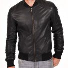 NEW MEN,S CLASSIC FASHION STYLE LEATHER MOTORCYCLE BLACK JACKET SIZE XS