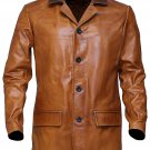NEW MEN,S FASHION DRESS TO IMPRESS LEATHER MOTORCYCLE BROWN JACKET GS3478 SIZE 6XL