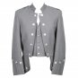 New Scottish Highlander Men Sherrifmuir Grey Pride Kilt Style Coat Fashion Jacket Size 3XL
