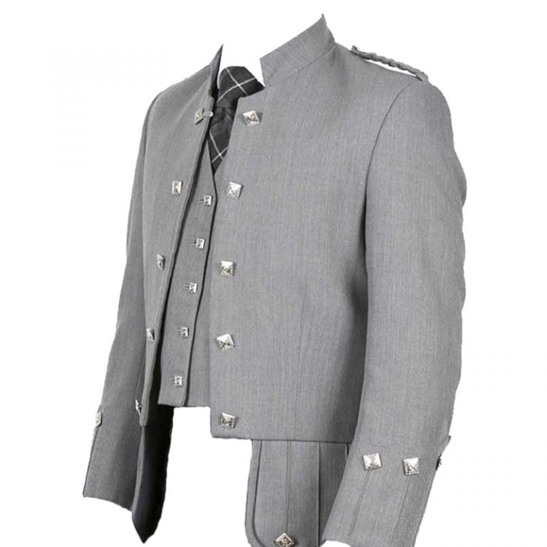 grey kilt jacket
