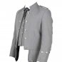 New Scottish Highlander Men Sherrifmuir Grey Pride Kilt Style Coat Fashion Jacket Size 3XL