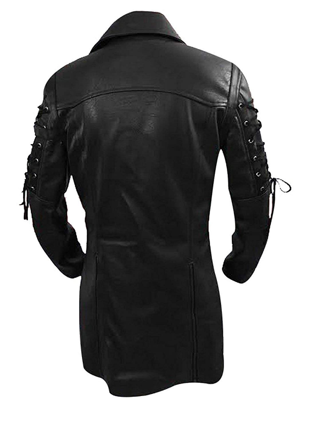 NEW MEN,S FASHION GOTHIC STYLE LEATHER MOTORCYCLE BLACK JACKET GS3788 ...