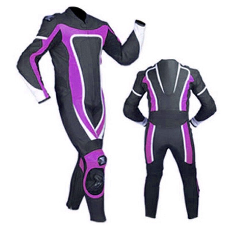NEW MOTORBIKE MOTOGP MOTORCYCLE RACING SUIT ART DC6920 BLACK AND PURPLE COLOR SIZE 2XL