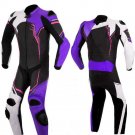 NEW MOTORBIKE MOTOGP MOTORCYCLE RACING SUIT ART DC2497 BLACK AND PURPLE  COLOR  SIZE M