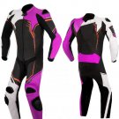 NEW MOTORBIKE MOTOGP MOTORCYCLE RACING SUIT ART DC2497 BLACK AND PINK  COLOR  SIZE XS