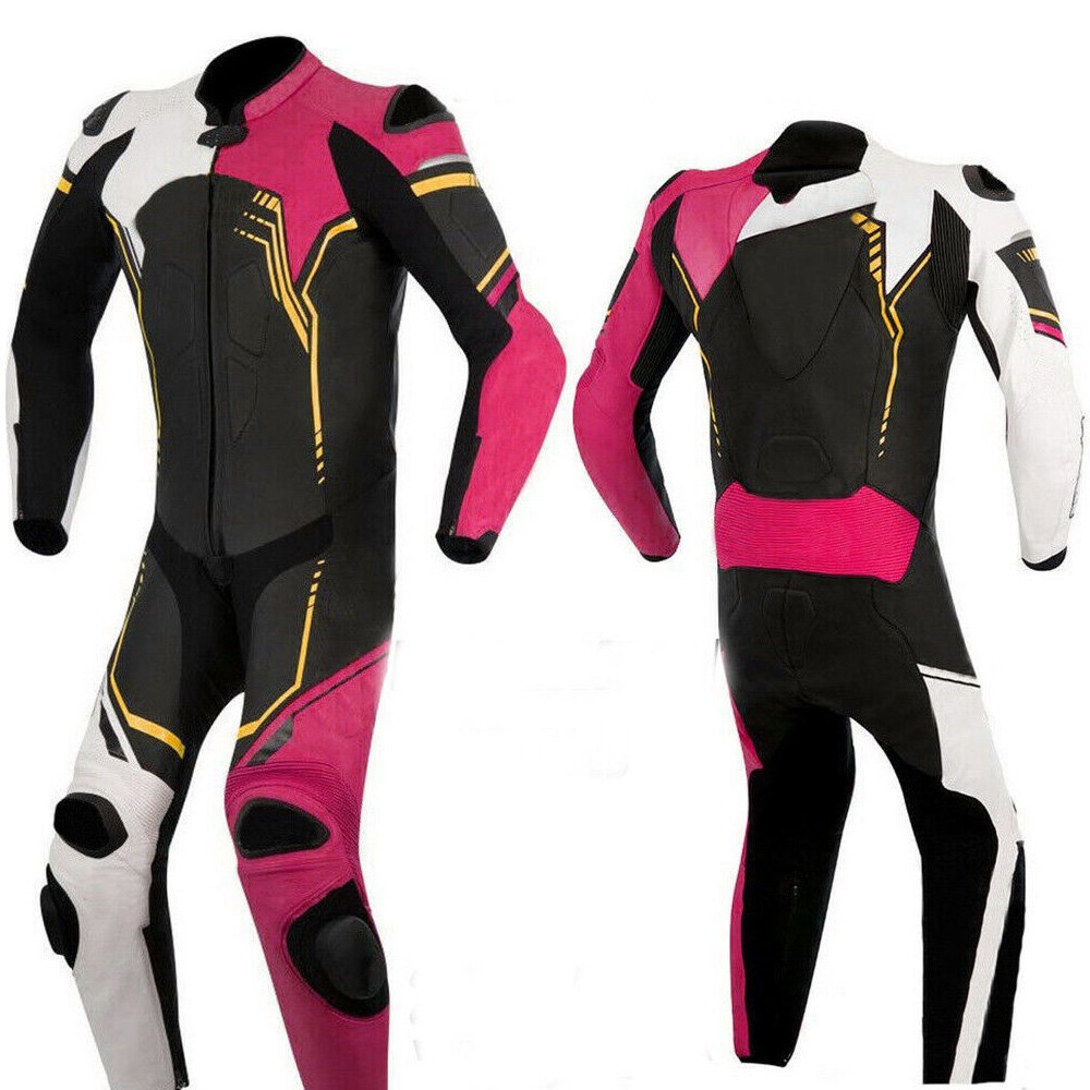 NEW MOTORBIKE MOTOGP MOTORCYCLE RACING SUIT ART DC2497 BLACK AND PINK COLOR SIZE M