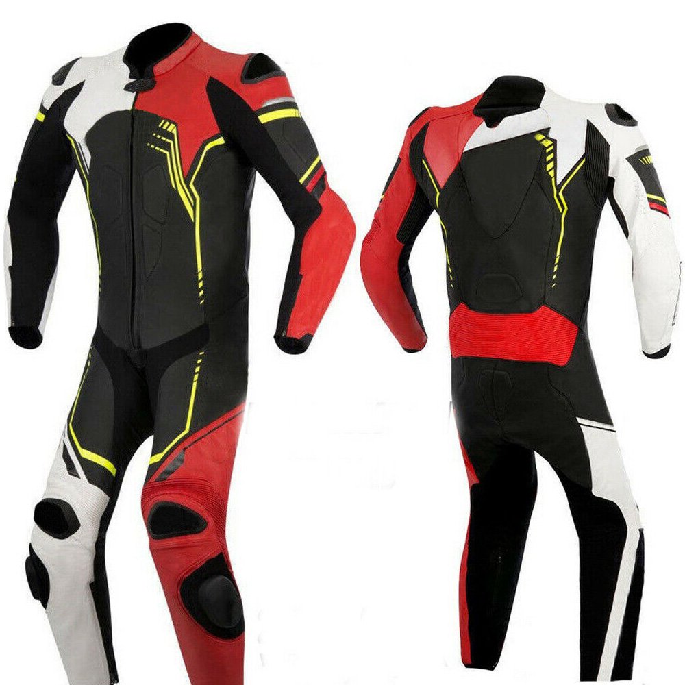 NEW MOTORBIKE MOTOGP MOTORCYCLE RACING SUIT ART DC2497 BLACK AND RED