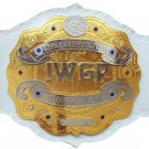 IWGP INTERCONTINENTAL WRESTLING CHAMPIONSHIP BELT ADULT SIZE WHITE LEATHER STRAP