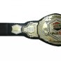 STRIKE FORCE WORLD WRESTLING CHAMPIONSHIP BELT ADULT SIZE BLACK LEATHER STRAP