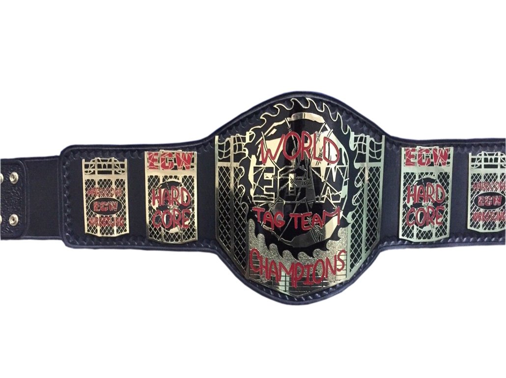 ECW TAG TEAM WORLD CHAMPION HARDCORE WRESTLING CHAMPIONSHIP BELT ADULT SIZE