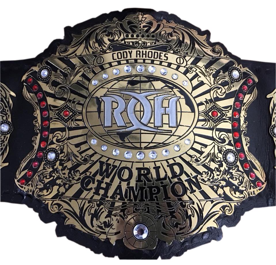 ROH RING OF HONOR WORLD WRESTLING CHAMPIONSHIP BELT ADULT SIZE BLACK ...