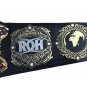 ROH RING OF HONOR WORLD WRESTLING CHAMPIONSHIP BELT ADULT SIZE BLACK LEATHER STRAP