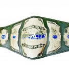 IMPACT KNOCKOUT WRESTLING CHAMPIONSHIP BELT ADULT SIZE BLACK LEATHER STRAP