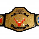 BEER PONG CHAMPIONSHIP BELT BLACK LEATHER STRAP ADULT SIZE