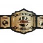 TNA WORLD TAG TEAM HEAVYWEIGHT WRESTLING CHAMPIONSHIP BELT BLACK LEATHER STRAP ADULT SIZE