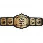 TNA WORLD TAG TEAM HEAVYWEIGHT WRESTLING CHAMPIONSHIP BELT BLACK LEATHER STRAP ADULT SIZE