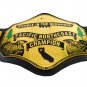 RUMBLE IN THE REDWOODS PACIFIC NORTHCOAST CHAMPIONSHIP BELT BLACK LEATHER STRAP ADULT SIZE