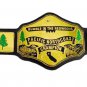 RUMBLE IN THE REDWOODS PACIFIC NORTHCOAST CHAMPIONSHIP BELT BLACK LEATHER STRAP ADULT SIZE