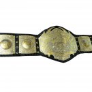 TNA WORLD HEAVYWEIGHT WRESTLING CHAMPIONSHIP BELT BLACK LEATHER STRAP ADULT SIZE