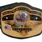 NWA DOME GLOBE WORLD HEAVYWEIGHT WRESTLING CHAMPIONSHIP BELT BLACK LEATHER STRAP ADULT SIZE