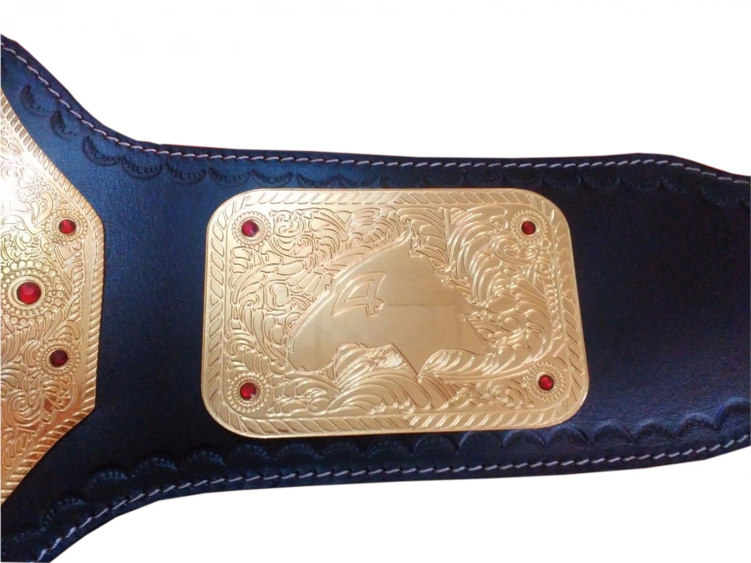 The four horsemen wrestling championship belt black leather strap adult