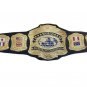 WORLD WRESTLING CHAMPIONSHIP BELT BLACK LEATHER STRAP ADULT SIZE