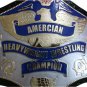 HEAVYWEIGHT WRESTLING CHAMPIONSHIP BELT BLACK LEATHER STRAP ADULT SIZE