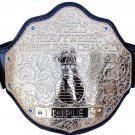 WORLD HEAVYWEIGHT WRESTLING CHAMPIONSHIP BELT BLACK LEATHER STRAP ADULT SIZE