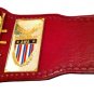 AWA WORLD HEAVYWEIGHT WRESTLING CHAMPIONSHIP BELT ADULT SIZE OX BLOOD LEATHER STRAP