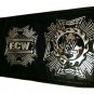 ECW WRESTLING CHAMPIONSHIP BELT BLACK LEATHER STRAP ADULT SIZE