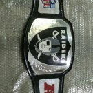 NFL RAIDER CHAMPIONSHIP BELT BLACK LEATHER STRAP ADULT SIZE