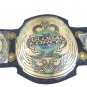 GLOBAL FORCE WRESTLING CHAMPIONSHIP BELT BLACK LEATHER STRAP ADULT SIZE