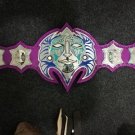 TNA IMMORTAL JEF HARDY WRESTLING CHAMPIONSHIP BELT PURPLE LEATHER STRAP ADULT SIZE