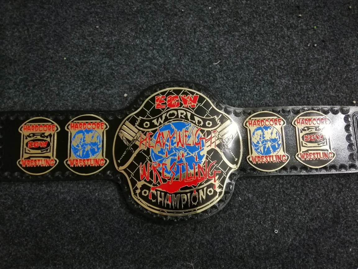 ECW WORLD HEAVYWEIGHT CHAMPION HARDCORE WRESTLING CHAMPIONSHIP BELT ADULT SIZE