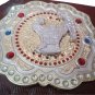 TNA LEGENDS WRESTLING CHAMPIONSHIP BELT ADULT SIZE BROWN LEATHER STRAP